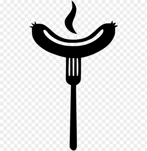 rill clipart fork - grilled sausage Transparent PNG Illustration with Isolation