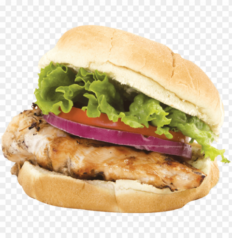 Rilled Chicken Sand - Hamburguer PNG Clipart With Transparency