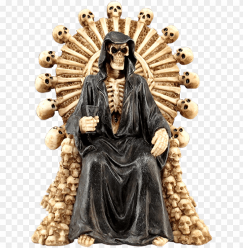 rim reaper on skull throne statue - death PNG files with transparent elements wide collection PNG transparent with Clear Background ID 1f77ffbc