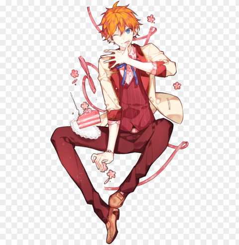 rimavera - strawberry blonde anime boy Isolated Artwork on Transparent Background