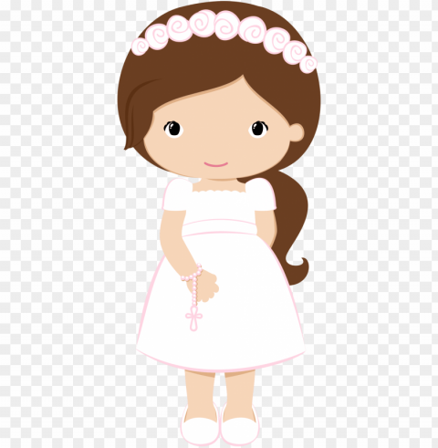 rimera comunion imagenes primera comunion imagenes - first communion girl clipart Isolated Subject on Clear Background PNG