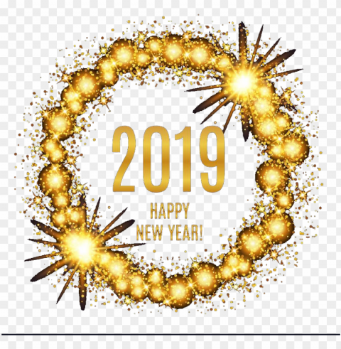 ring in 2019 with festive italian dinner above the - circle Transparent PNG Object with Isolation