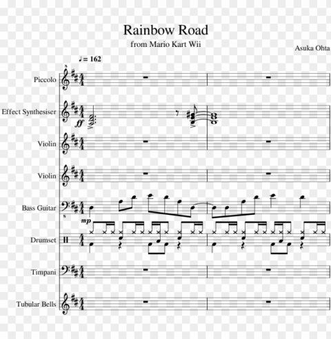 rint - mario kart theme song sheet music PNG images for personal projects