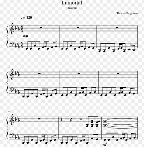 rint - spider man ps4 sheet music PNG clear background