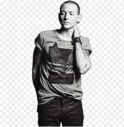 rip chester bennington linkin park band tote ba Isolated Item on Clear Transparent PNG