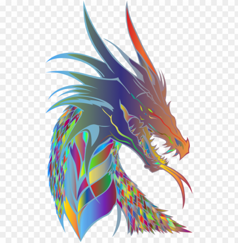 rismatic big image png - mythical creature head drago Transparent pics
