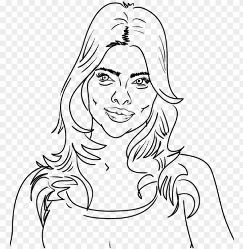 riyanka chopra - line art HighResolution Transparent PNG Isolated Item PNG transparent with Clear Background ID 2635b297