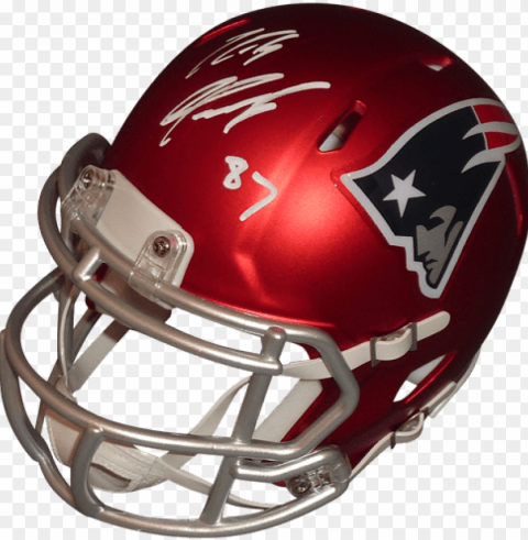rob gronkowski autographed new england patriots mini - new england patriots Isolated Character in Transparent PNG Format