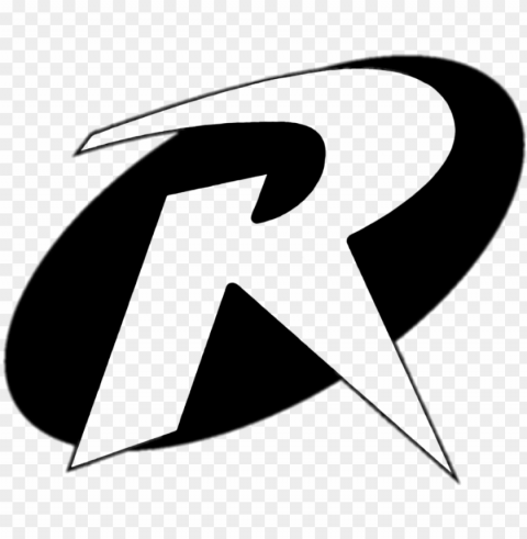 robinlogo robin logo bw dccomics alienized stickerart - superman logo Transparent PNG Isolated Subject