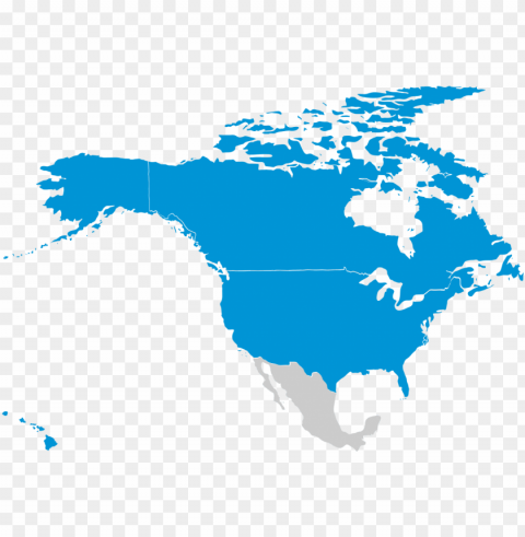 robins financial - - map of north america no borders Transparent PNG Isolated Object