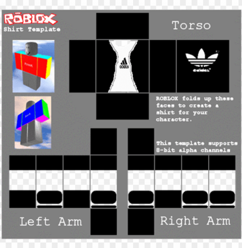 roblox t shirt template adidas t shirt roblox - roblox adidas shirt template PNG images free
