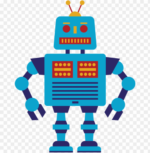 robot clipart Isolated Artwork on Clear Background PNG