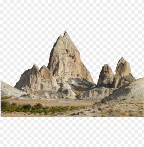 rock landscape tuff tufa - fairy chimney rock formations blank 150 page lined Isolated Design Element in PNG Format
