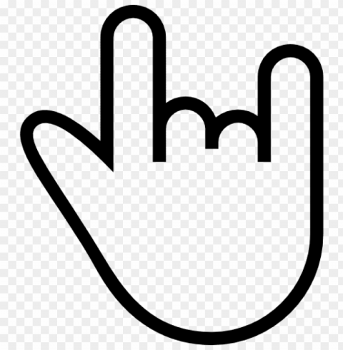 rock n roll hand sign PNG images with alpha transparency layer
