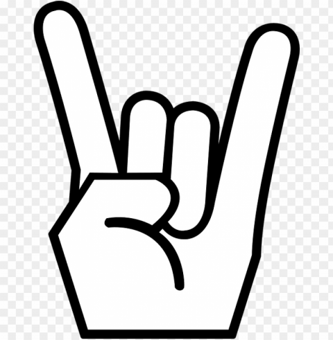 rock n roll sign hand PNG images with alpha transparency selection