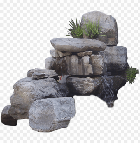 rock rocks water waterfall nature landescape - waterfall rocks Isolated Subject in Transparent PNG Format