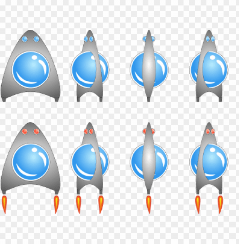 rocket ship sprite sheet PNG graphics