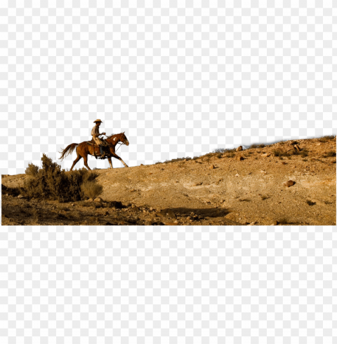 rockin' r ranch - cowboy on horse Isolated Character in Clear Transparent PNG