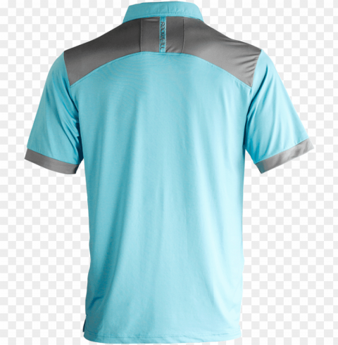 rockwell poly-blend polo - polo shirt aqua blue and gray Alpha PNGs