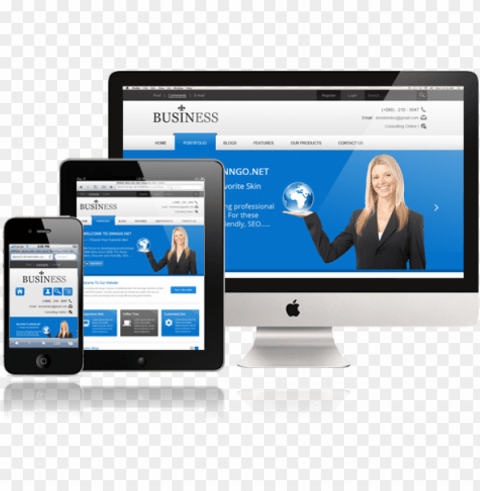 rofessional web design & support - responsive website development banner Transparent PNG Isolated Item with Detail
