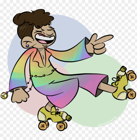 Rollin Through To Say Happy Pride Month - Cartoo Transparent Design PNG