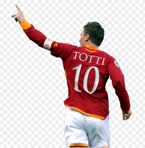 roma captain francesco totti has admitted that the - totti re di roma Isolated Object on Clear Background PNG