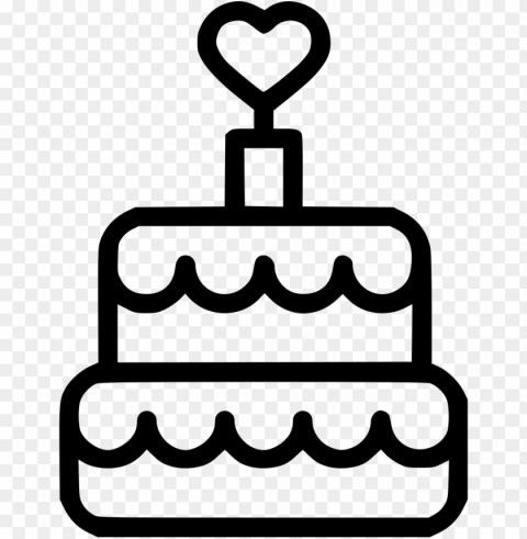 romantic heart cake dessert happy birthday comments - icon happy birthday Isolated Element on HighQuality PNG