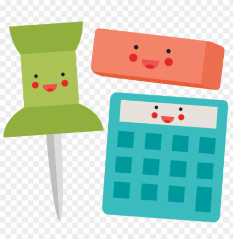 room 43 supplies list - cute school supplies clipart PNG with no background for free