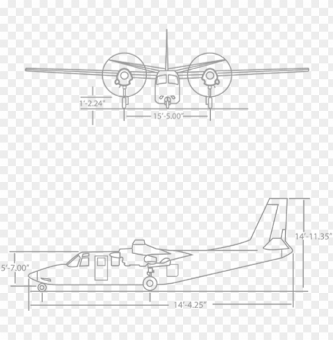 ropellers - aero commander 500 dimensions Isolated Item on Clear Transparent PNG