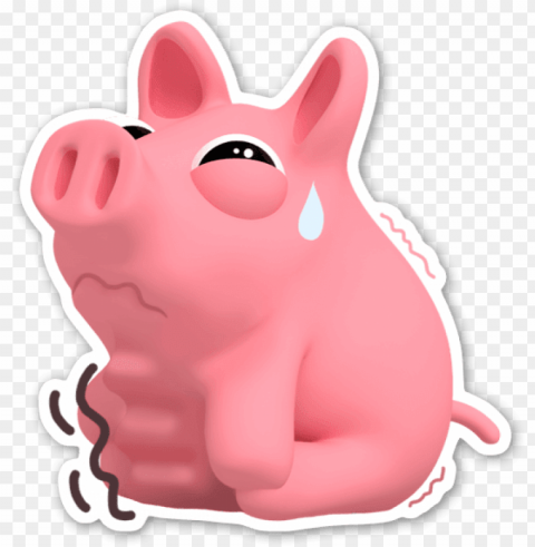 rosa is hungry - rosa the pig sticker Transparent PNG Isolated Graphic Element