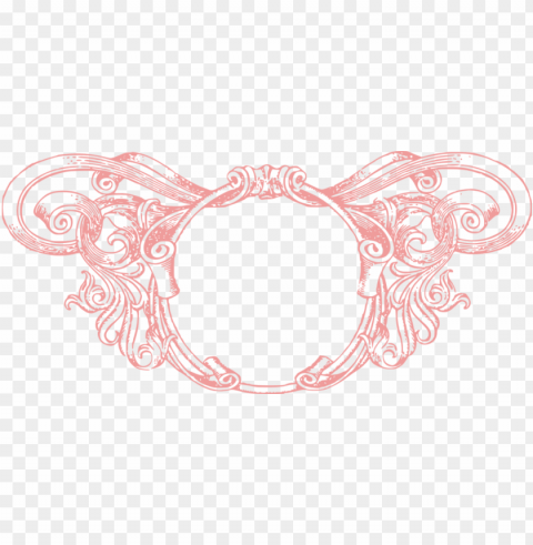 rose circle vintage frame Transparent PNG Isolated Graphic with Clarity