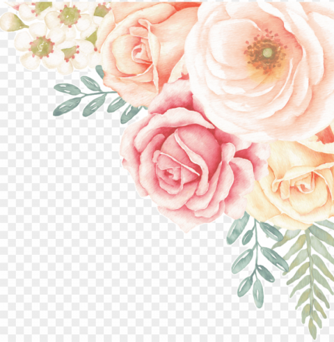 rose garden corner wall decal - peony flower wall stickers PNG free download