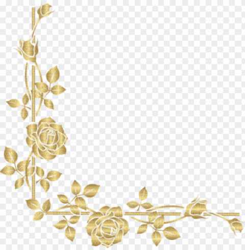 rose gold border clip art - gold rose border Free download PNG images with alpha transparency