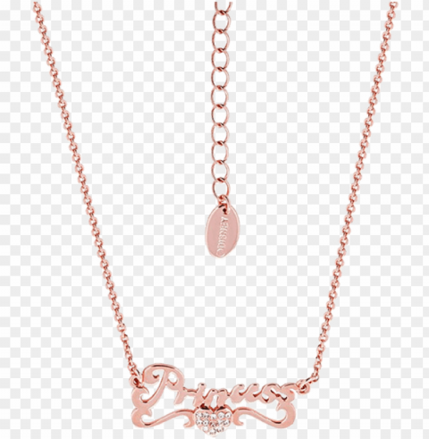 rose gold princess necklace PNG Image Isolated with Clear Background