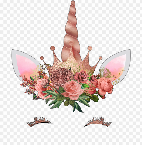 rose gold ready to press transfer - unicorn face PNG Image Isolated with HighQuality Clarity PNG transparent with Clear Background ID 5b6fa5bb