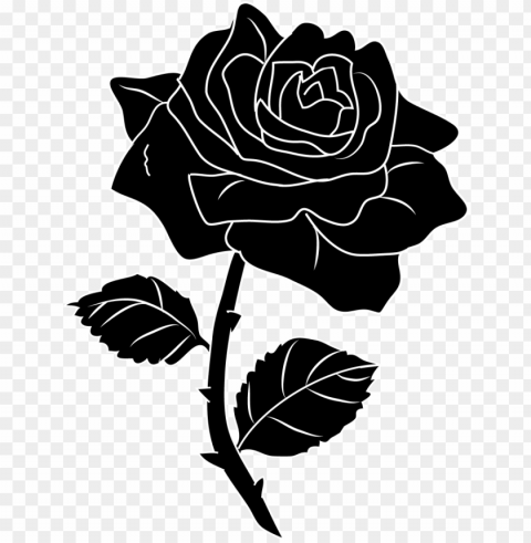 rose black and white - black rose clipart PNG images with transparent elements