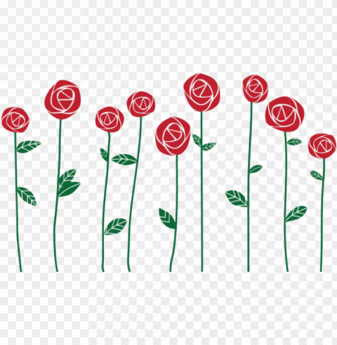 Roses Are Red Poetry Valentines Day Flower Green for Mothers Day Isolated Item with Transparent PNG Background