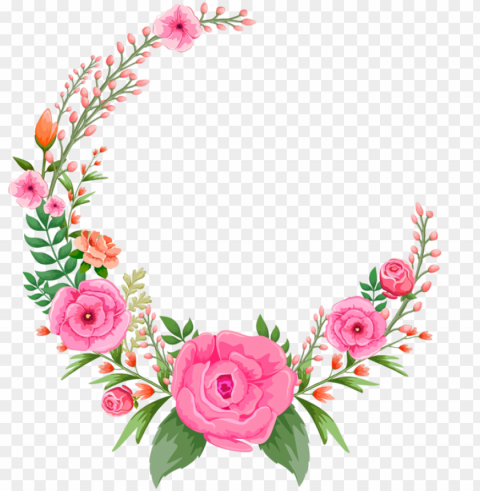 roses rose pinkroses pink flowers flower floral circle - pink flower frame PNG images with transparent canvas comprehensive compilation