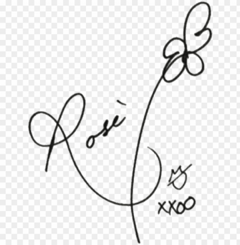 rosé's signature - rose blackpink signature PNG transparent photos mega collection