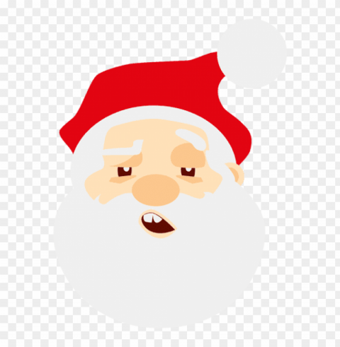 rosto papai noel PNG with isolated background
