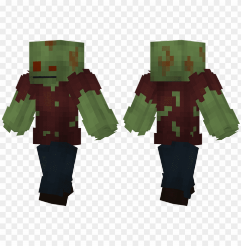 rotten zombie - rotten zombie minecraft ski Transparent PNG Isolated Object with Detail