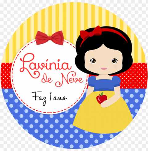 rotulo latinha branca de neve cute PNG with transparent background free