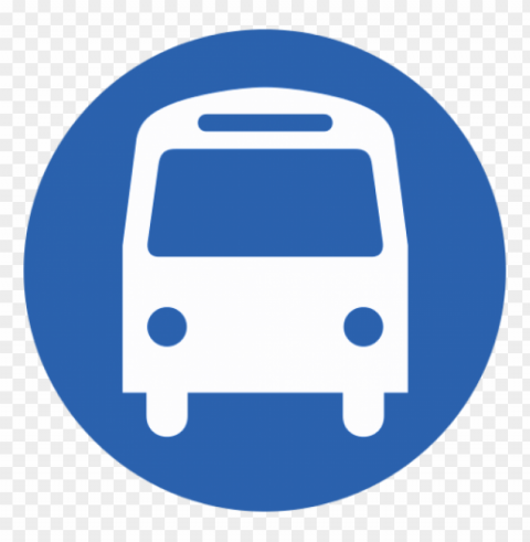 round blue autobus autocar bus station icon Free transparent background PNG