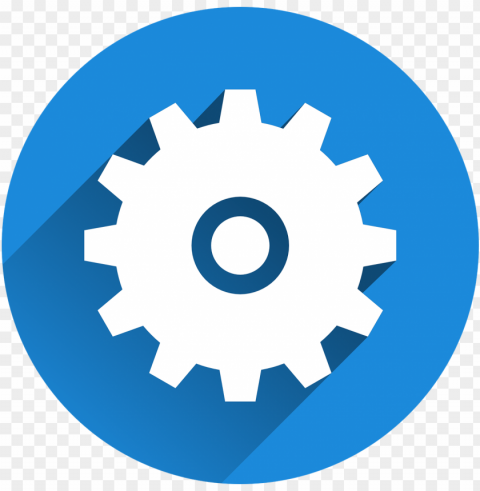 round blue settings options icon Free transparent PNG