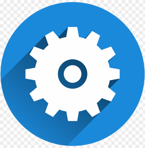 Round Blue Settings Options Icon Free Transparent PNG