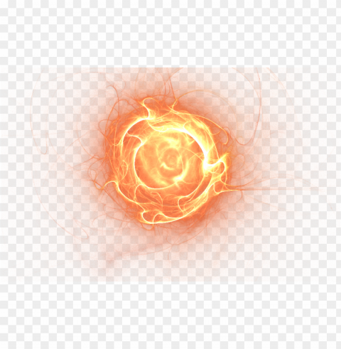 round bright ball circle flame fire light effect HD transparent PNG