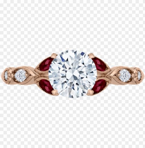round diamond and ruby engagement ring - round diamond engagement ring with ruby PNG files with no background free