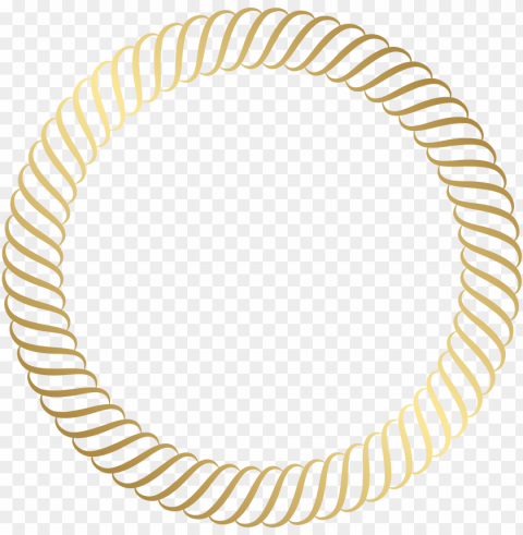 round gold border clip art image Isolated Item on Transparent PNG Format