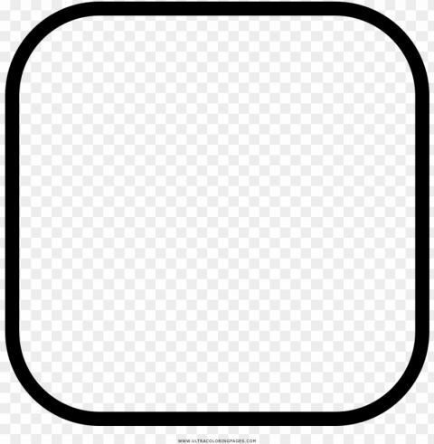 Rounded Square Coloring Page - Quadrado Arredondado PNG Images With No Fees