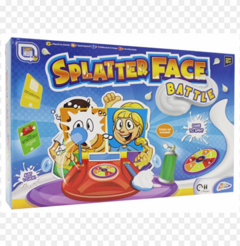 roundlevel splatter face challenge game - splatter face battle Transparent Background Isolated PNG Character